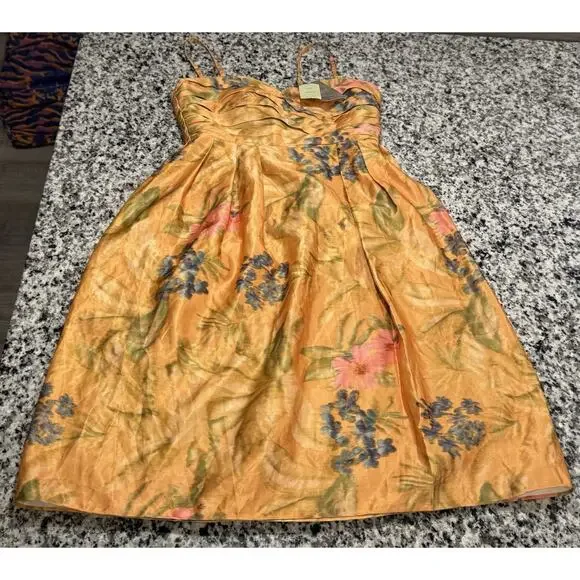 NWT $228 Anthropologie James Coviello Multicolor Floral Botanica Dress Sz 6 - Picture 3 of 10